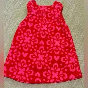 Fleece, red and pink girls Dress 18 months